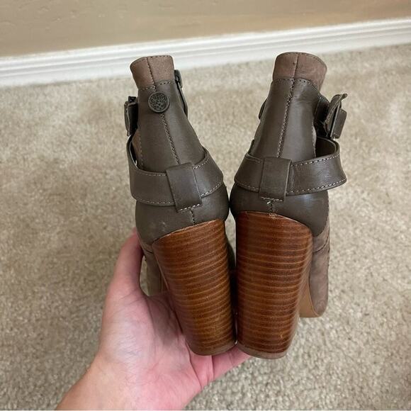 Vince Camuto Maizy Brown Lace Cut Out Booties - Picture 6 of 8